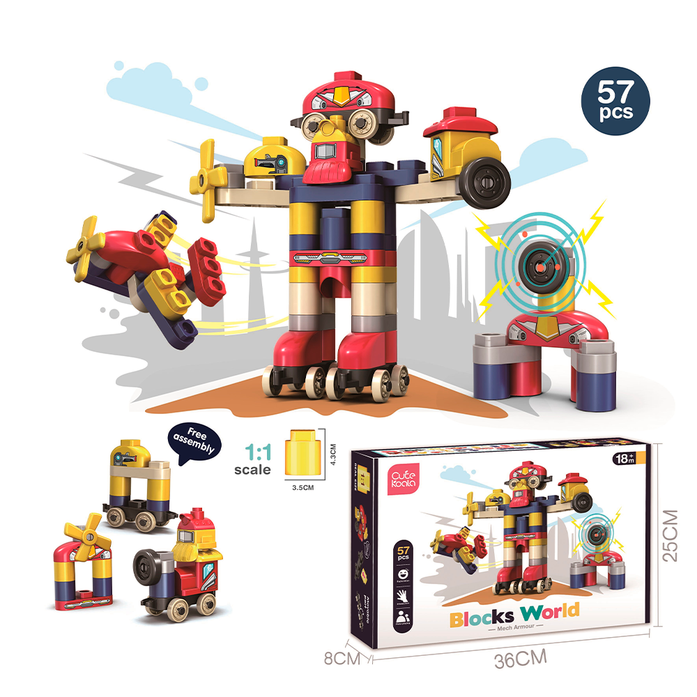 BLOCKS WORLD TREN ROBOT GIGANTE - CUTE KOALA - IRION Juguetería - BLOCKS WORLD TREN ROBOT GIGANTE - CUTE KOALA - IRION Juguetería -